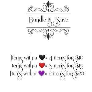 Bundle & Save Promotional Graphic - Black, Red, Purple